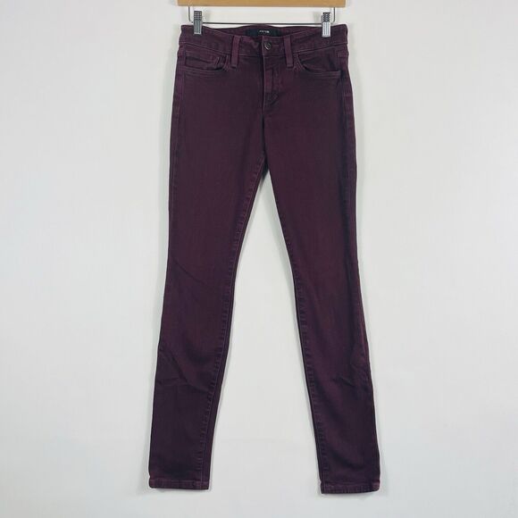 Joe's Jeans Coated Burgundy Purple The Skinny Midrise Denim Jeans‎ Women's 26 - Picture 1 of 6